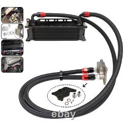 10 Row AN10 Oil Cooler Kit For BMW Mini Cooper S Supercharger R56 1.6L 06-12 BK