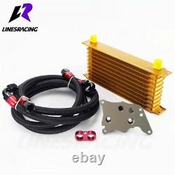 10 Rows Engine Oil Cooler Kit 06-12 Fits Bmw Mini Cooper S Supercharger R56