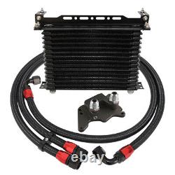 15 Row AN10 Oil Cooler Kit For BMW Mini Cooper S Supercharger R56 1.6L 06-12 BK