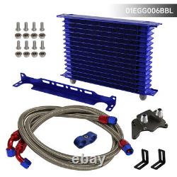 15 Row AN10 Oil Cooler Kit For BMW Mini Cooper S Supercharger R56 1.6L 06-12 BL