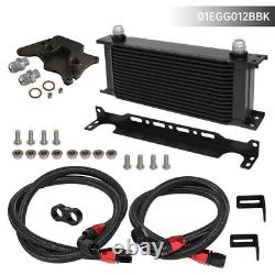 16 Row AN10 Oil Cooler Kit For BMW Mini Cooper S Supercharger R56 1.6L 06-12 BK