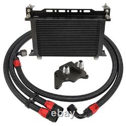 22 Row AN10 Oil Cooler Kit For BMW Mini Cooper S Supercharger R56 1.6L 06-12 BK