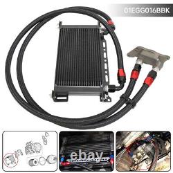 22 Row AN10 Oil Cooler Kit For BMW Mini Cooper S Supercharger R56 1.6L 06-12 BK