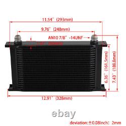 22 Row AN10 Oil Cooler Kit For BMW Mini Cooper S Supercharger R56 1.6L 06-12 BK