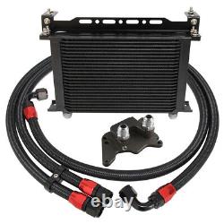 25 Row AN10 Oil Cooler Kit For BMW Mini Cooper S Supercharger R56 1.6L 06-12 BK