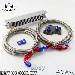 7 Row Engine Oil Cooler Kit AN10 For BMW Mini Cooper S R53 Supercharger Silver