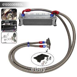 9 Row AN10 Oil Cooler Kit For BMW Mini Cooper S Supercharger R56 1.6L 06-12 SL