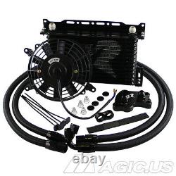 AN10 13 Row Oil Cooler Kit For BMW Mini Cooper S Supercharger R50 R52 R53+7 Fan