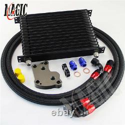 AN10 15 Row Trust Oil Cooler Kit For BMW Mini Cooper S R53 Supercharger black
