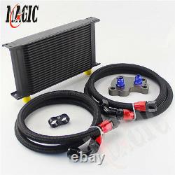 AN10 22 Row Engine Oil Cooler Kit For BMW Mini Cooper S R53 Supercharger Black