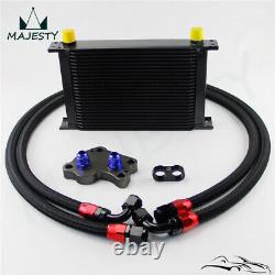 AN10 25 Row Engine Oil Cooler Kit For BMW Mini Cooper S R53 Supercharger Black