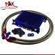 Blue 15row Oil Cooler Kit With Bracket For Mini Cooper S R50 R52 R53 Supercharge