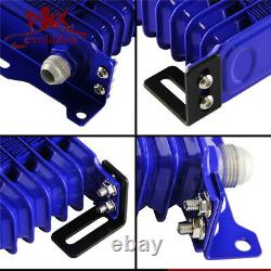 Blue 15Row Oil Cooler Kit with Bracket for MINI Cooper S R50 R52 R53 Supercharge