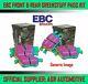 Ebc Greenstuff Front + Rear Pads Kit For Mini R53 1.6 Supercharged Works 2001-03